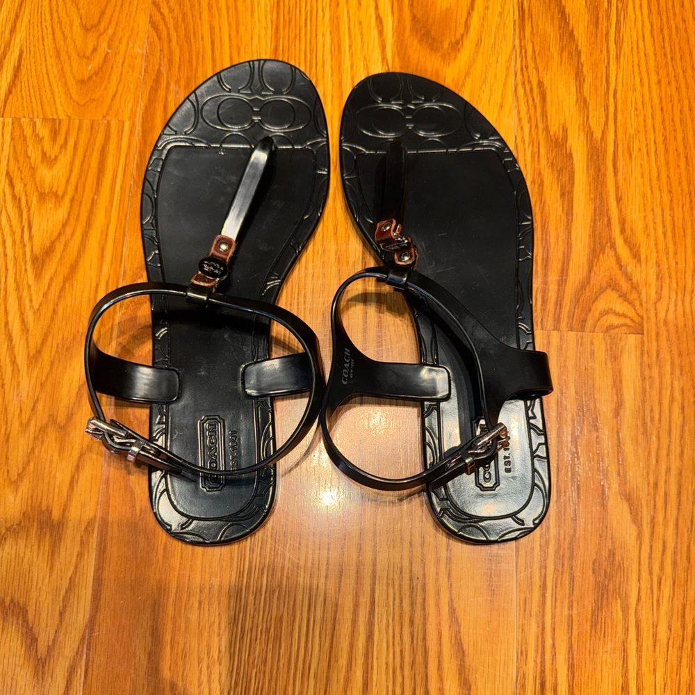 Coach Piccadilly Sandals – Women’s Size 8 – Black – Gently Worn